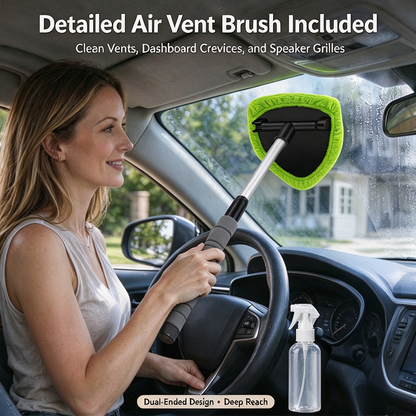🪟9 PCS Car Window Cleaner Kit Extendable Handle Windshield Cleaning Tool