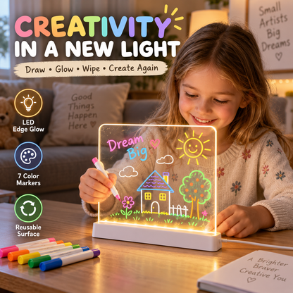 ✨ LED Note Board 🎨Includes 7 colour pens