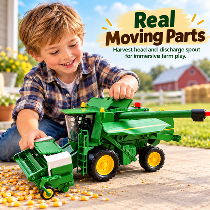 Interactive Farm Harvester Toy Car | Large Size Inertial Combine With Working Parts