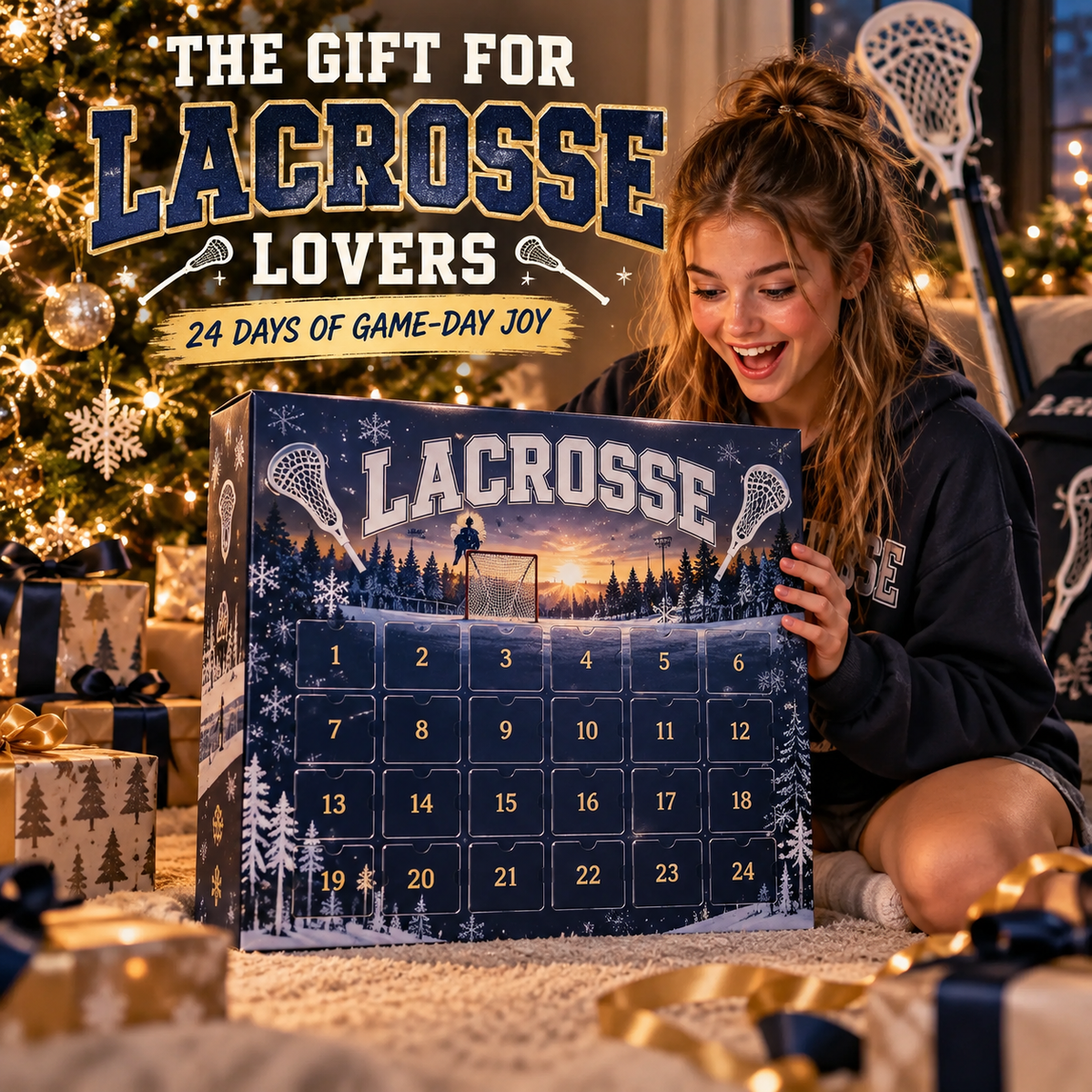 🥍🎄 24-Day Lacrosse Advent Calendar – A Holiday Surprise for Every Fan
