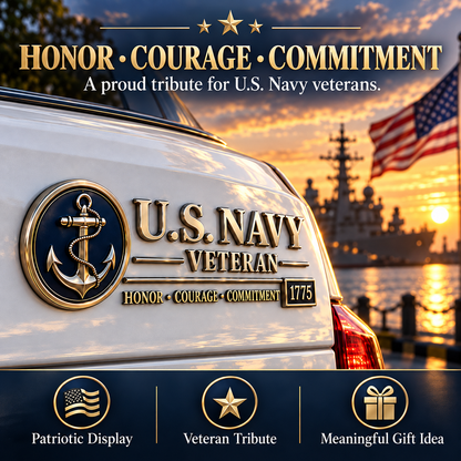 3D Adhesive Badge, No-Drill Military-Inspired Car & Truck Decoration