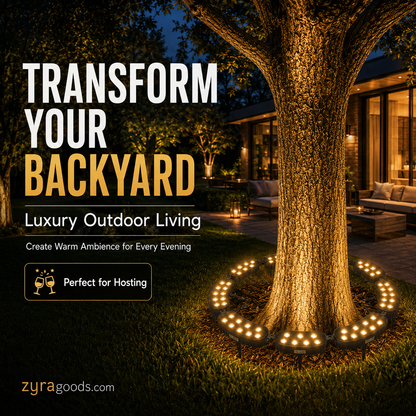 ✨Modular Ring Tree Landscape Lights – 360° Outdoor Uplighting for Trees & Columns