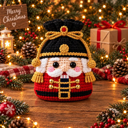 🎄 Christmas Crochet Character Gift Pouch | Reusable Drawstring Gift Bag