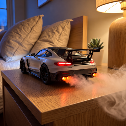 🏎️💨 Sports Car Exhaust Mist Humidifier – LED Light-Up Desk Decor & Unique Gift for Car Lovers 🎁