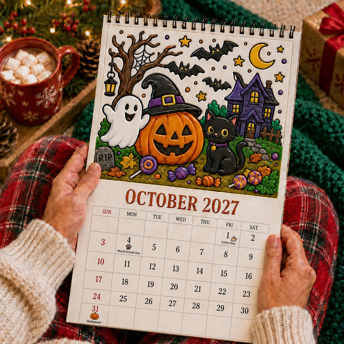 🎨Color The Year 2027: Trace-By-Groove Creative Calendar📅