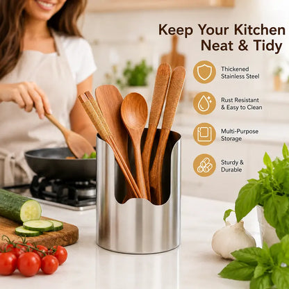 🥣 Stainless Steel Utensil & Lid Organizer