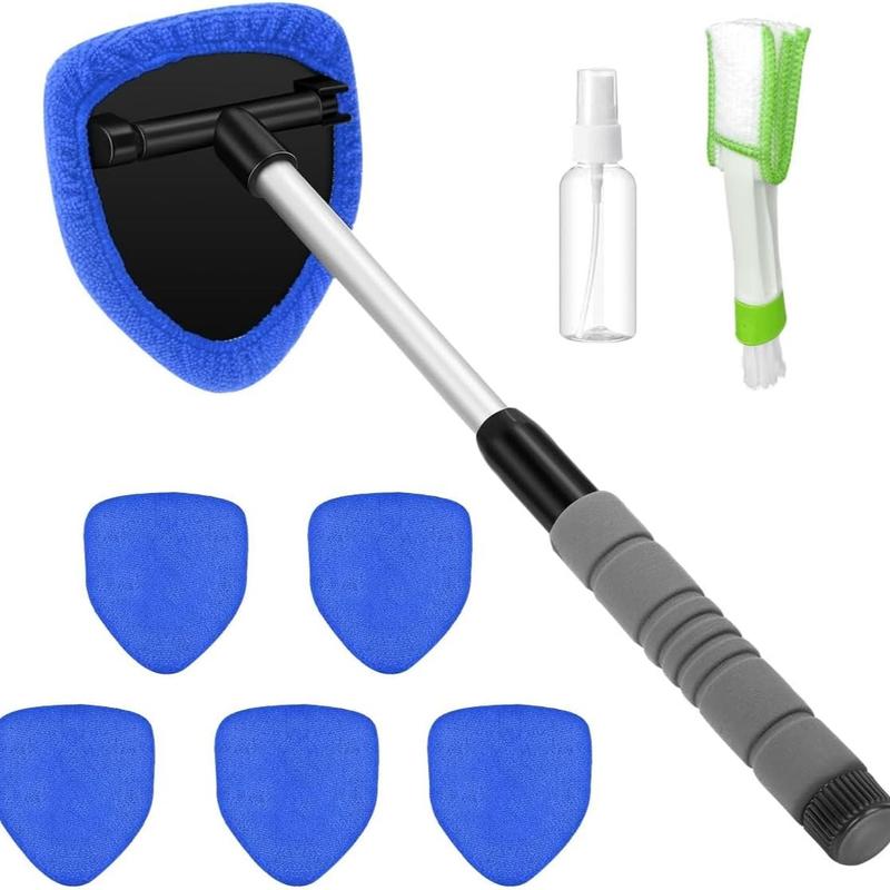 🪟9 PCS Car Window Cleaner Kit Extendable Handle Windshield Cleaning Tool