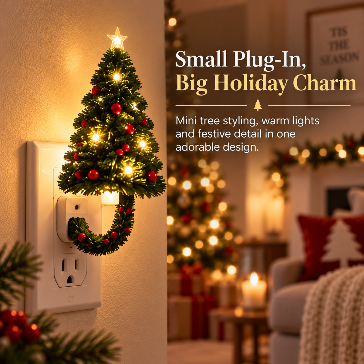 🎄💡Christmas Tree Projector Night Light — Plug-In Ceiling decorate