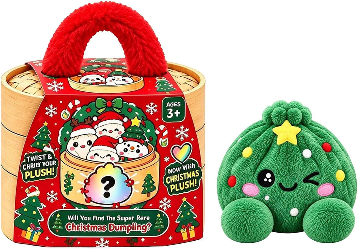 🌈Cute Plush StuffedDumpling Squishies, BigRainbow Squishes withSteamer🥟🎁