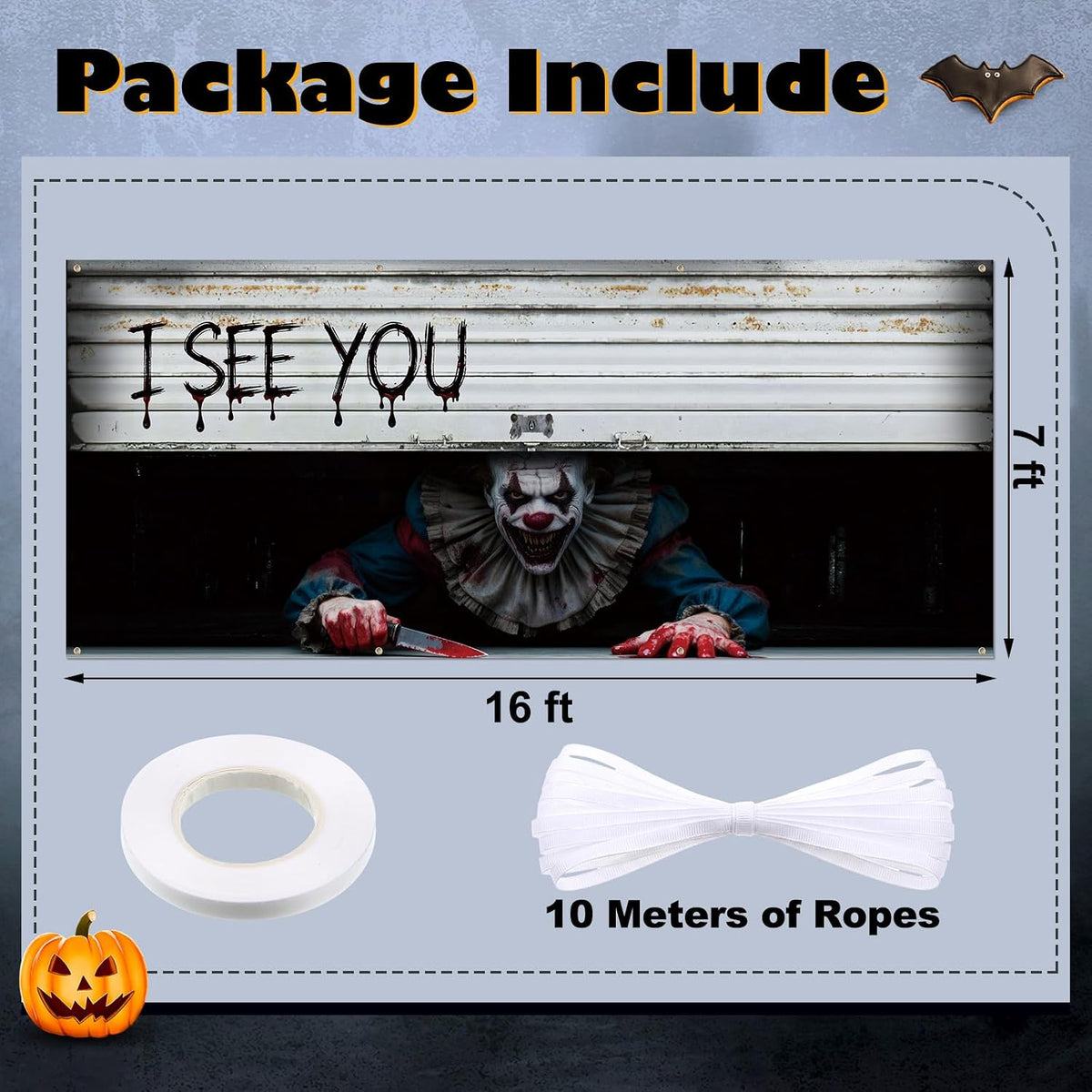🎃Halloween Garage Door Cover Decoration