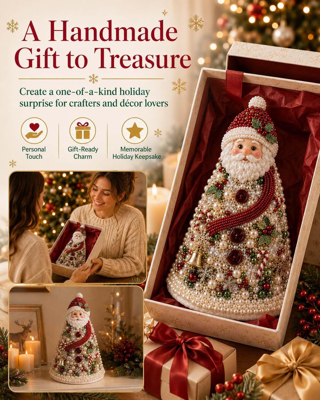 Beaded Christmas Tree Kit，Christmas - Snowman
