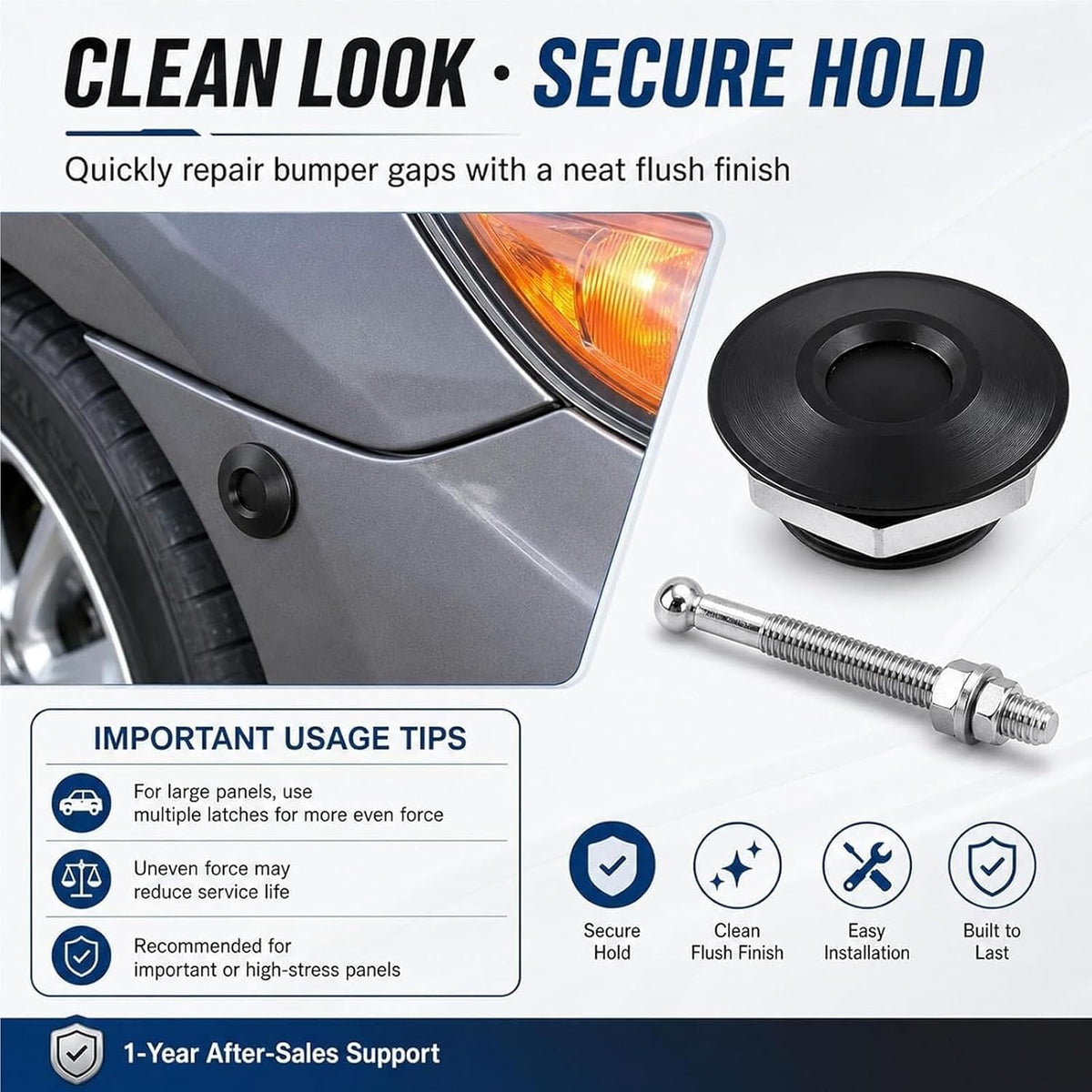 🔩 30mm Push-Button Quick-Release Latch Kit | 4-Piece Set