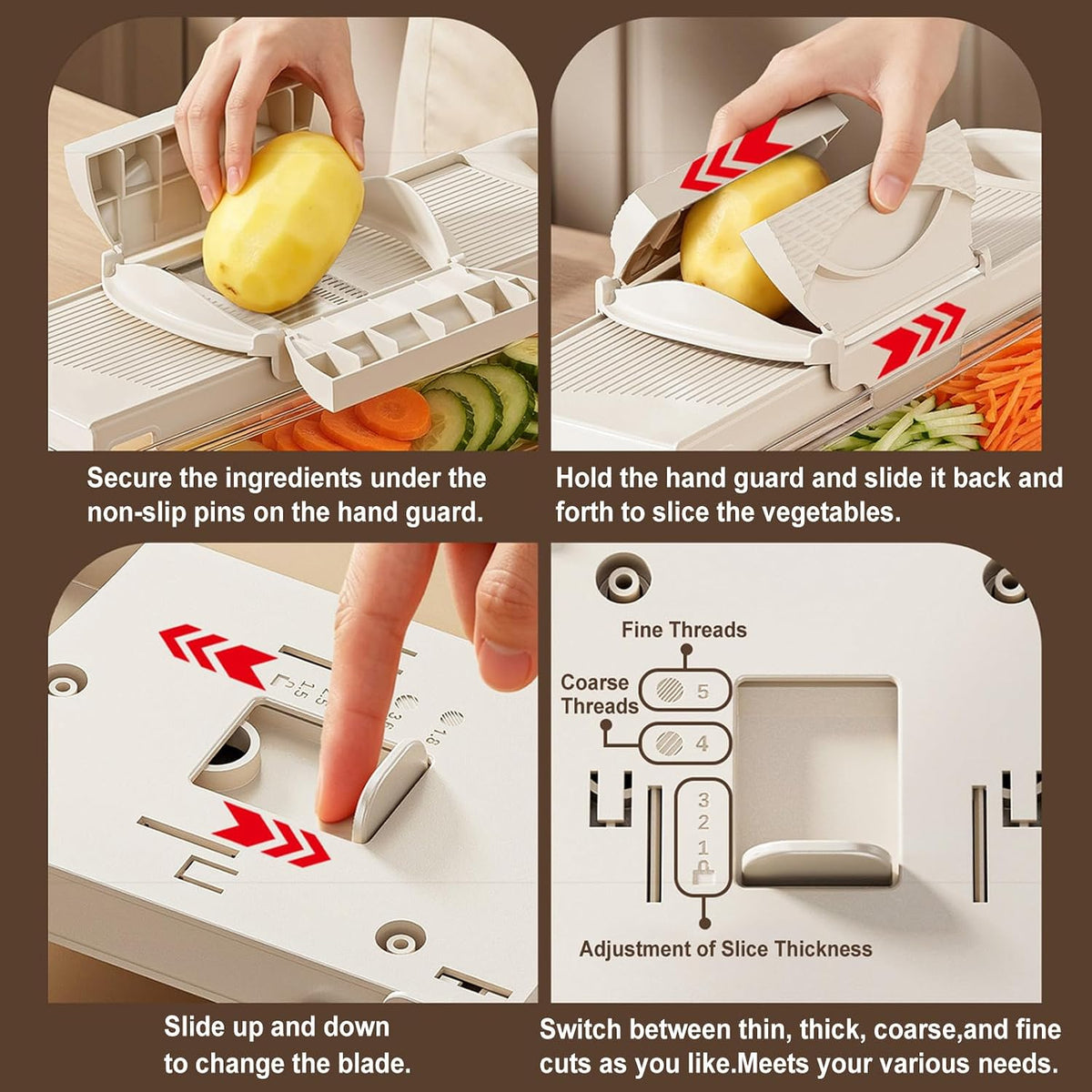 Safe double door hand guard vegetable slicer