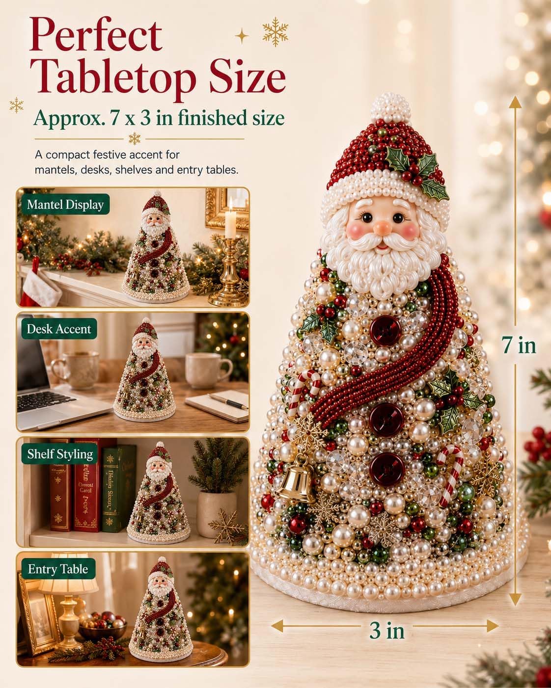 Beaded Christmas Tree Kit，Christmas - Snowman