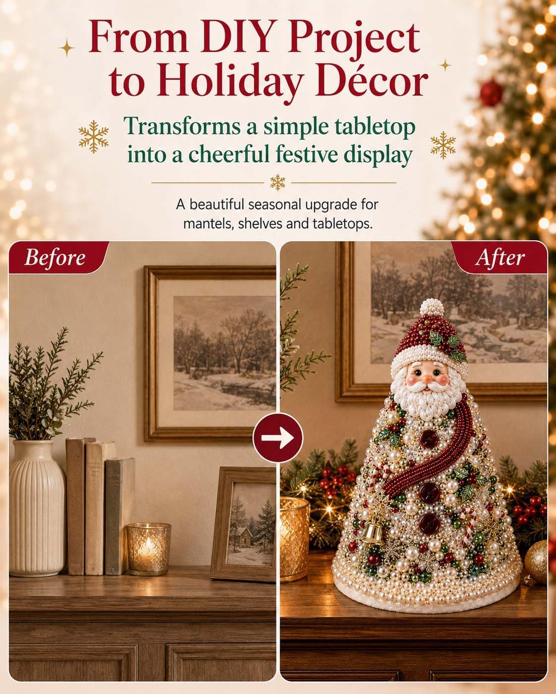 Beaded Christmas Tree Kit，Christmas - Snowman