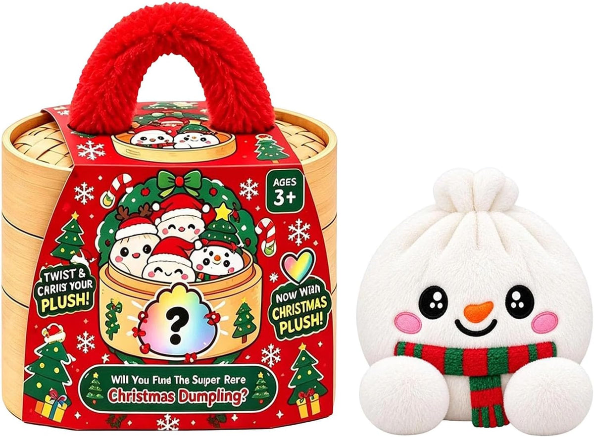 🌈Cute Plush StuffedDumpling Squishies, BigRainbow Squishes withSteamer🥟🎁