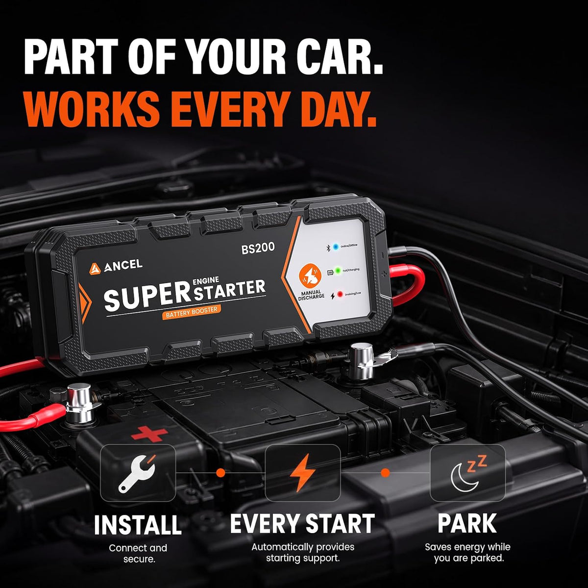 ⚡ ANCEL BS200 Super Starter 2.0 – 700A 12V Supercapacitor Start Assist with Bluetooth Battery Monitoring
