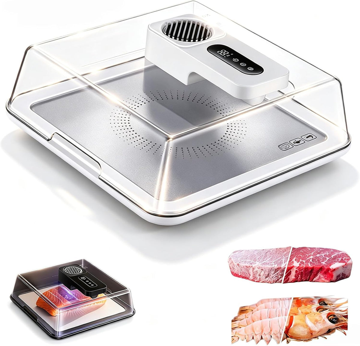 Meat Defroster Machine, 2026 Upgrade Electric Food Defrosting Box