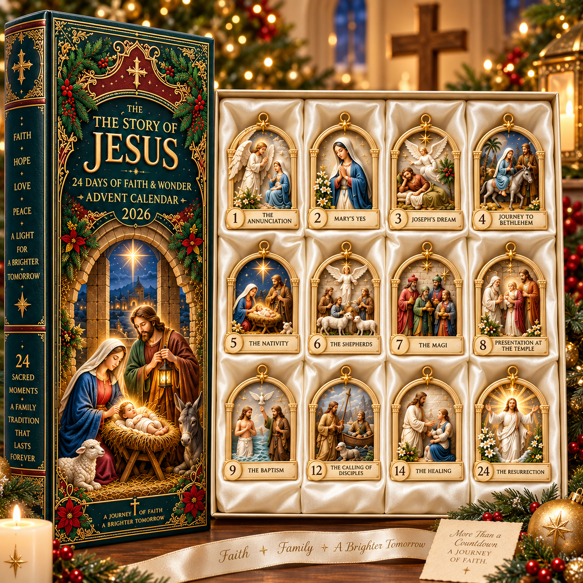 Detailed biblical scene miniatures from Story of Jesus Advent Calendar