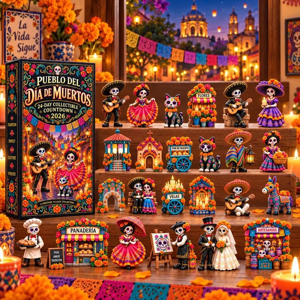 Pueblo del Día de Muertos 2026, Day of the Dead Advent Calendar