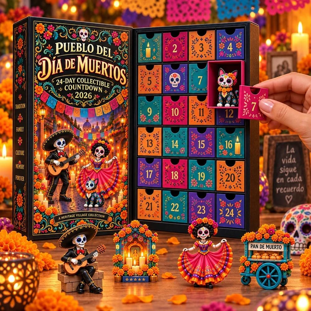 Pueblo del Día de Muertos 2026, Day of the Dead Advent Calendar