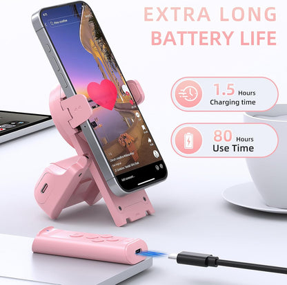 📱 Bluetooth Scrolling Remote & Phone Stand – Page Turner & Camera Shutter