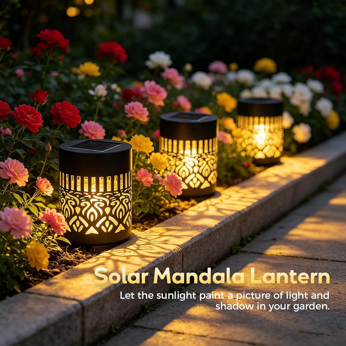 ✨🤩2026 New Decorative Solar Fence Light – Mandala-Themed LED Fence Light