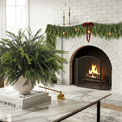 🌲 24-Inch Real Touch Norfolk Pine Stems – Flexible Artificial Evergreen Greenery