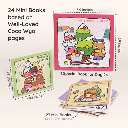 🎁🎨 24-Day Christmas Countdown Mystery Box mini Coloring Book Set
