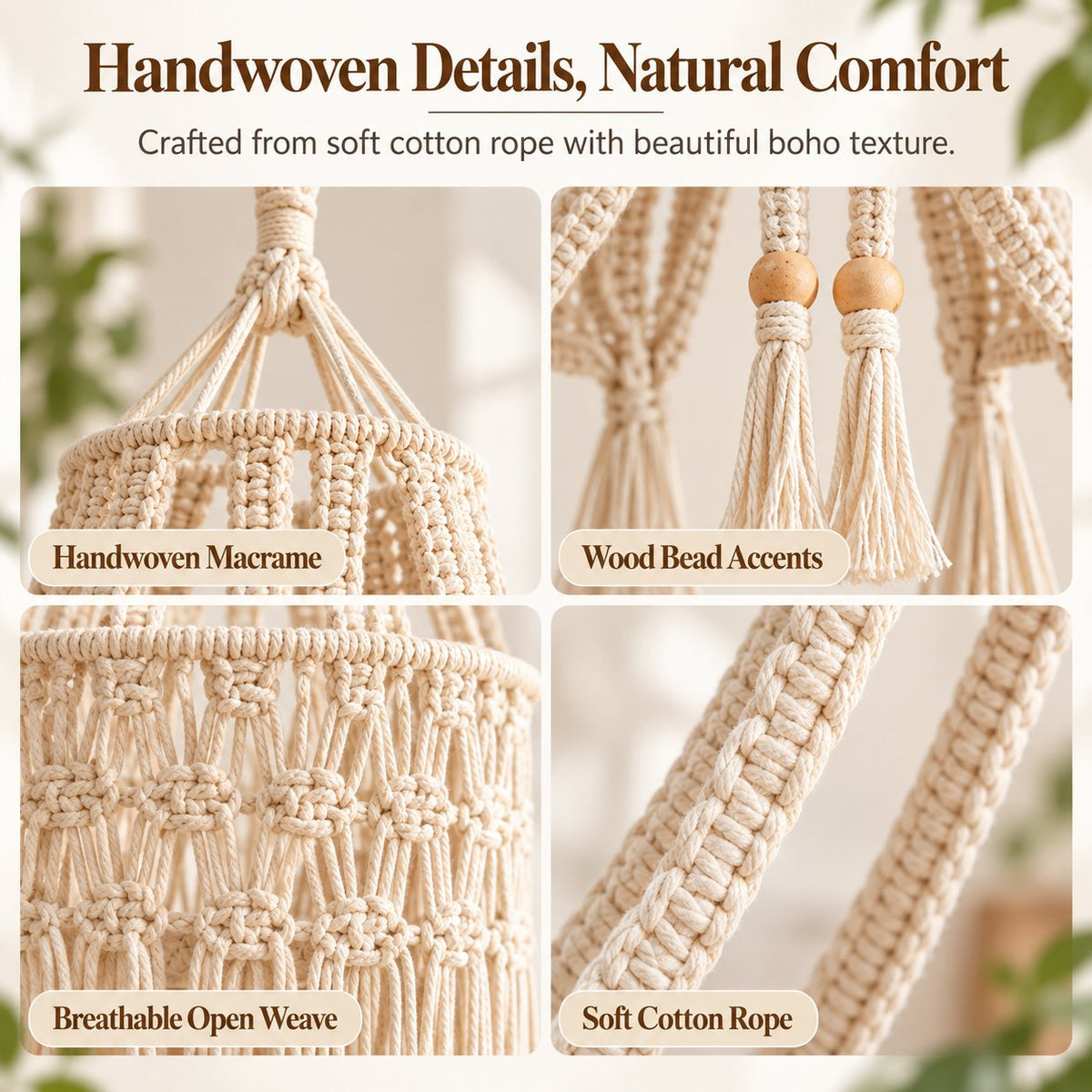 🐱 Boho Macrame Cat Hammock – Cozy Hanging Bed For Your Cat