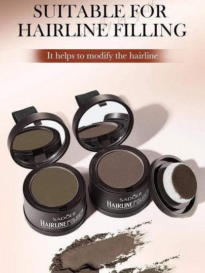 Hairline Powder - Strong Adhesion, Long-Lasting Formula, 2-Color Selection, Smudge-Free Haircare for Hair Gaps Fixing & Root Touch-Ups