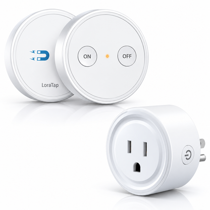RF Wireless Remote Control Outlet – Pre-Paired Plug-In Switch with Magnetic Remote