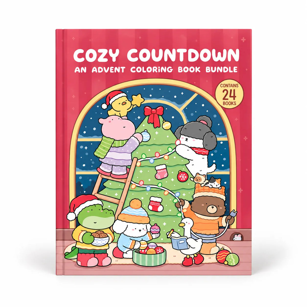 🎁🎨 24-Day Christmas Countdown Mystery Box mini Coloring Book Set