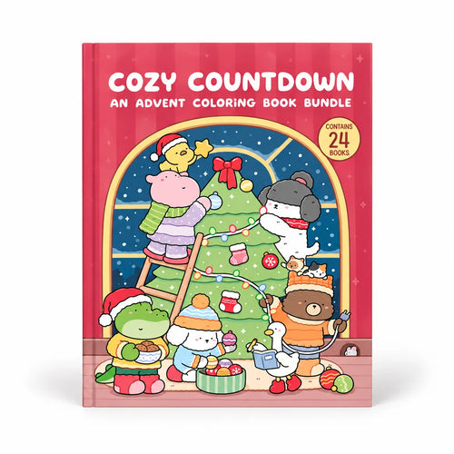 🎁🎨 24-Day Christmas Countdown Mystery Box mini Coloring Book Set