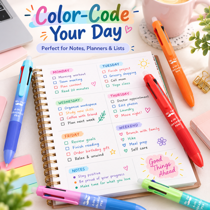 🎨Mr. Pen- Erasable Multicolor Pen, 4-in-1, 5 Pack, Colorful Ink