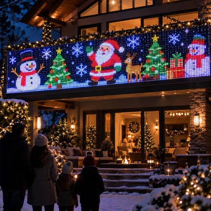 🎄 Turn Your Balcony Into a Christmas Show – Smart Animated Pixel Curtain Lights🎅