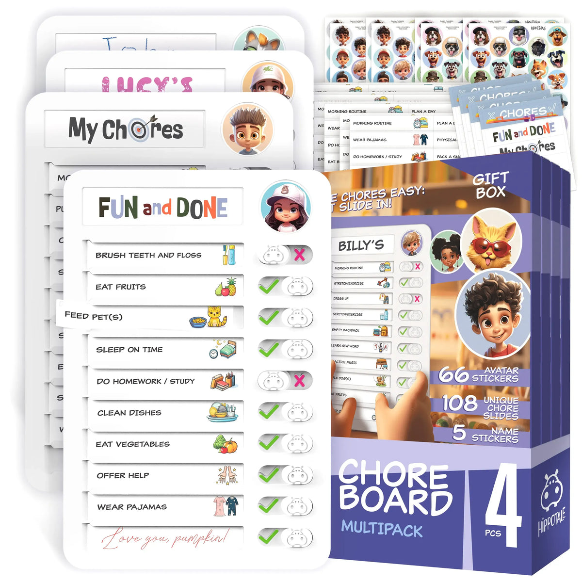 ✨Magnetic Kids Daily Routine Chore Chart, Visual Task Board with Stickers & Icons, Autism & ADHD Kids Routine Tool