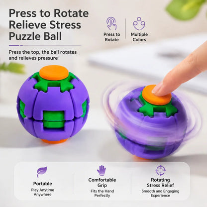 Magic Squishy Spinning Ball – Press-to-Spin Pocket Fidget Toy