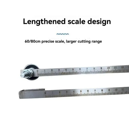 📏 Straight-Edge Double Axis 50cm Positioning Calipers – Precision Measuring Tool for Woodworking
