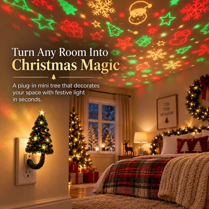 🎄💡Christmas Tree Projector Night Light — Plug-In Ceiling decorate