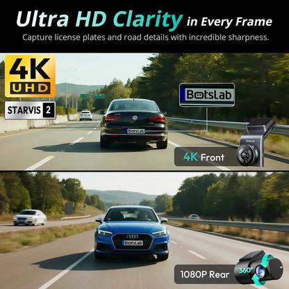 📹 Botslab G300H Plus 4K Dual Dash Cam – Front & Rear Recording with GPS, Wi-Fi App & Parking Mode Support