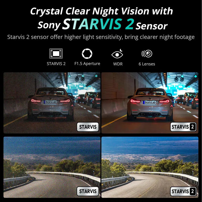 📹 Botslab G300H Plus 4K Dual Dash Cam – Front & Rear Recording with GPS, Wi-Fi App & Parking Mode Support