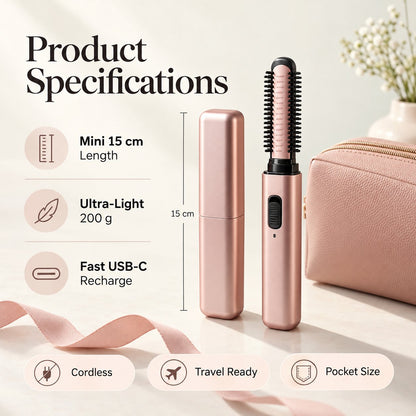Cordless Ceramic Hair Curler – Fits in Any Bag 👜🔥