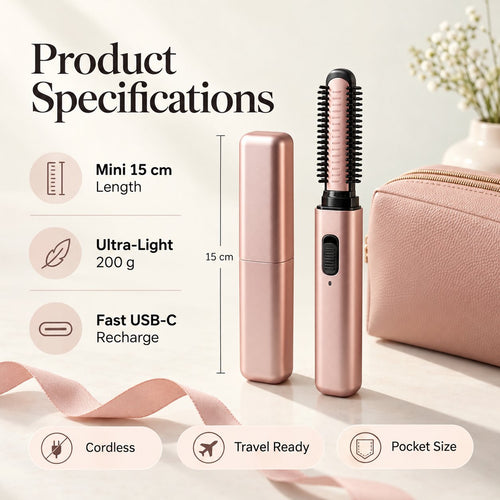 Cordless Ceramic Hair Curler – Fits in Any Bag 👜🔥