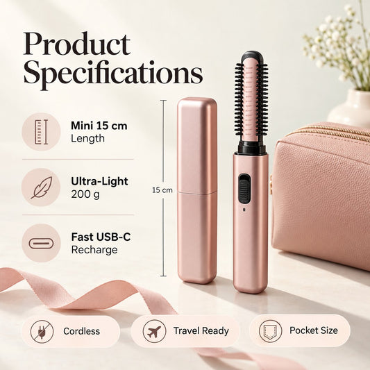 Cordless Ceramic Hair Curler – Fits in Any Bag 👜🔥