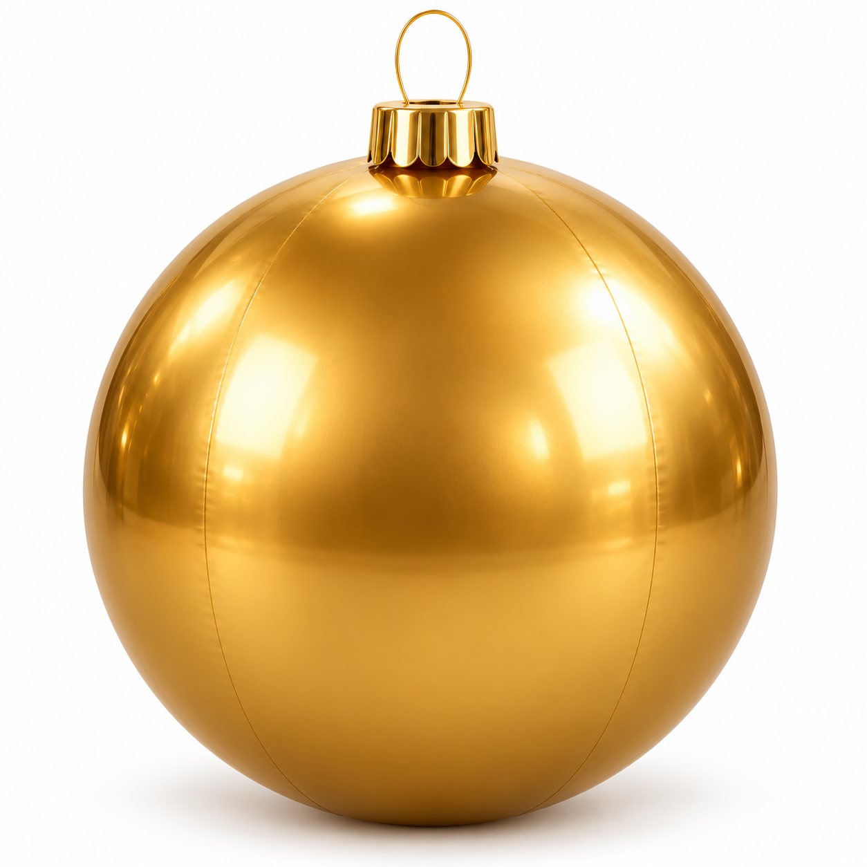 Gold inflatable Christmas ornament