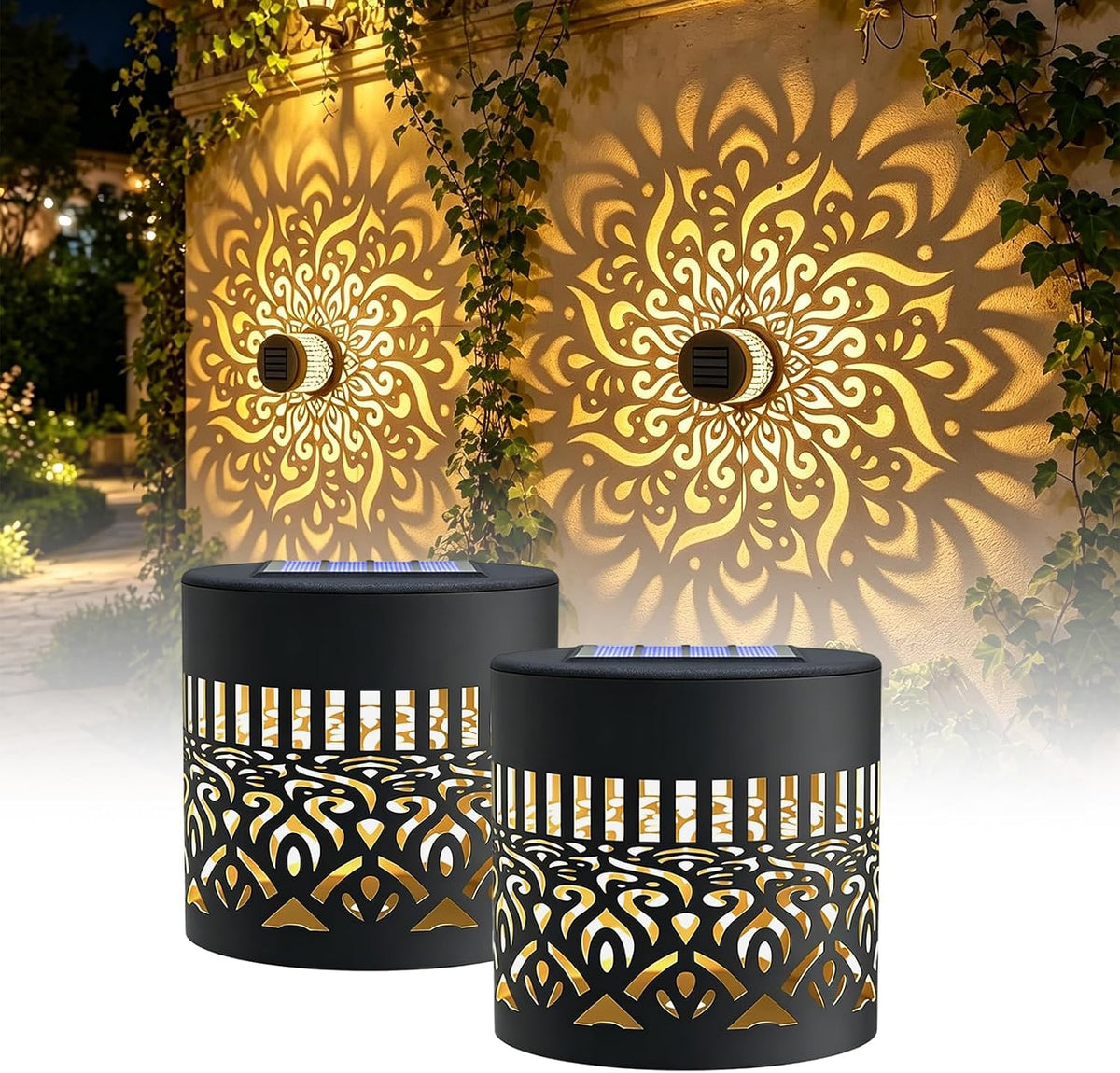 ✨🤩2026 New Decorative Solar Fence Light – Mandala-Themed LED Fence Light