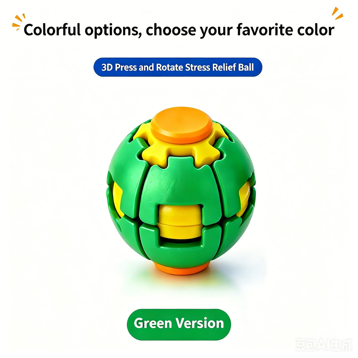 Magic Squishy Spinning Ball – Press-to-Spin Pocket Fidget Toy