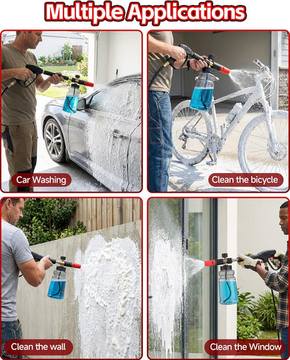 Adjustable 1L Foam Cannon – Thick Suds, Wide-Mouth Bottle & Quick Connect