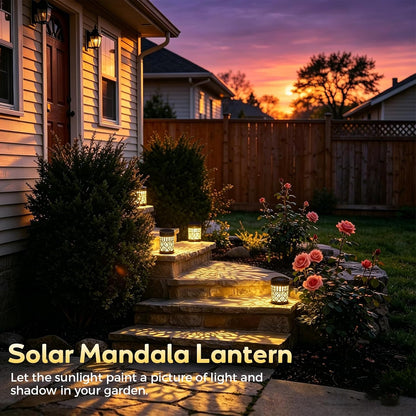 ✨🤩2026 New Decorative Solar Fence Light – Mandala-Themed LED Fence Light
